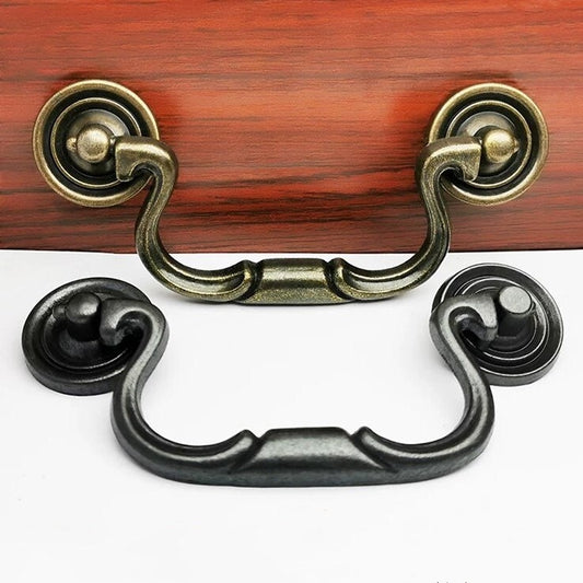 4" Swing Bail Drawer Pull - Antique Bronze / Black