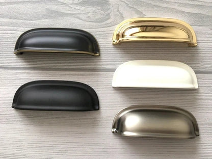 2.5" 2 1/2" 64 mm Cup Drawer Pull Handles - 8 Finishes