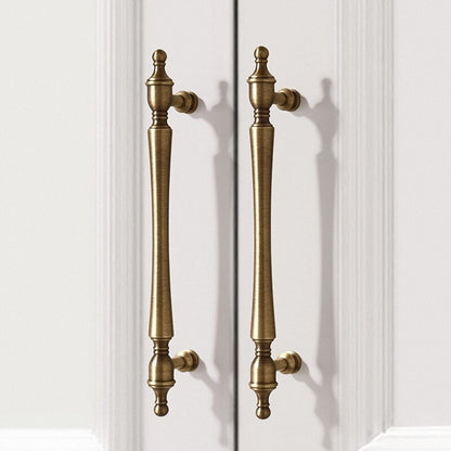 Brass Cabinet Handles Antique Bronze Drawer Pulls, 96 128 160 mm centers