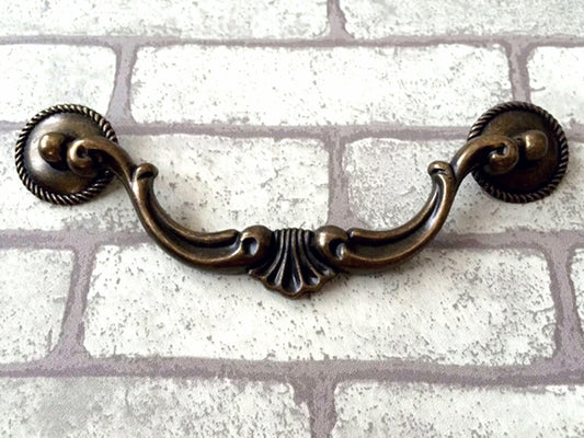 5.5" Vintage Look Swing Handles, Bail Drawer Pull, Antique Bronze Black