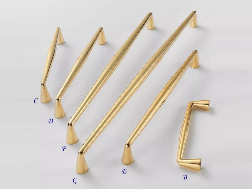 Polished Brass Cabinet Pulls - 3.75" to 12.5" - LynnsHardware