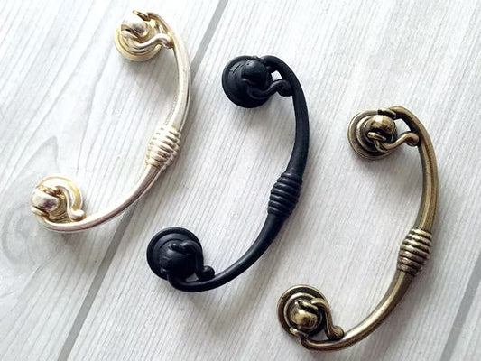 2.5" Drop Bail Drawer Pulls 2-1/2 Inch 64 mm Centers Bronze Black