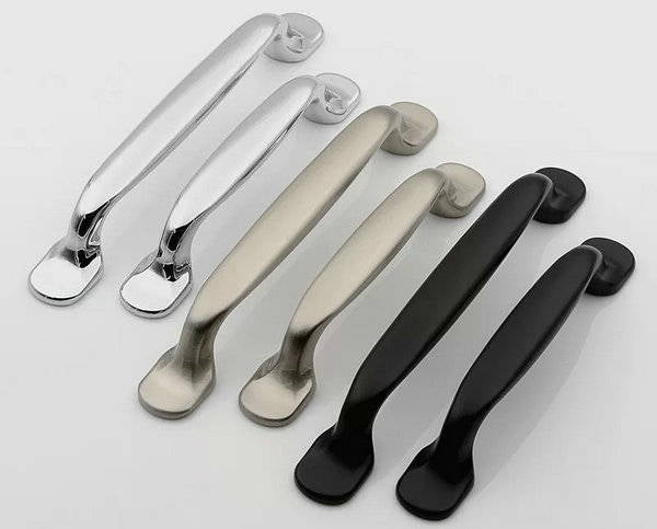 3.75" 5" Modern Cabinet Pulls - Chrome, Nickel, Black