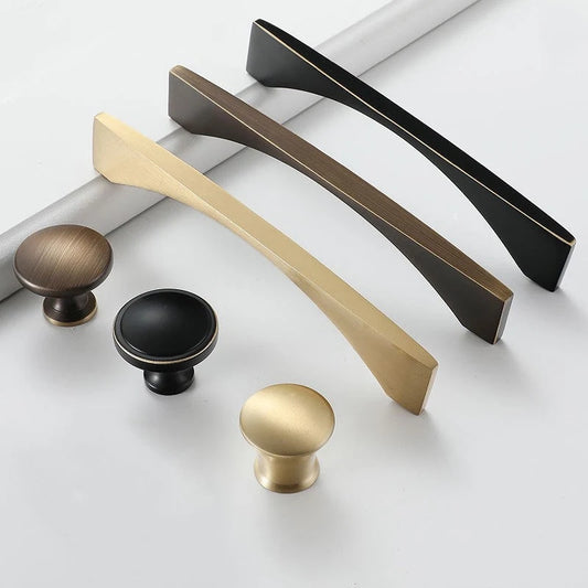 Brass Cabinet Handles, Black Gold Coffee Bronze, Drawer Pulls | Kitchen Hardware