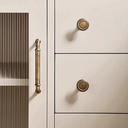 3.75" 5" Solid Brass Cabinet Handles in Antique Bronze, Retro Kitchen Hardware