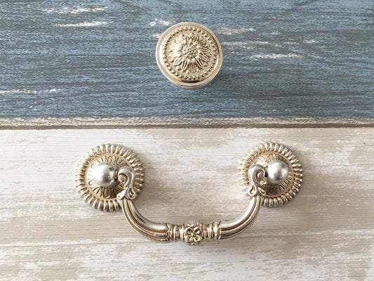 2.5" Drawer Pulls Bail Drop Handles Antique Silver 2-1/2 Inch 64 mm Centers