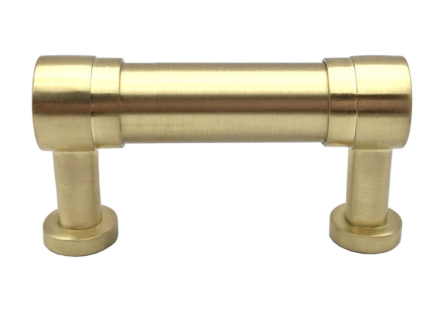 2-1/4 Inch Drawer Pulls Brushed Gold Lynns Hardware 2.75 Inch 57 mm