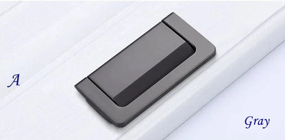 2.5 Inch Gray Drawer Pull Handles Rectangular 64 mm