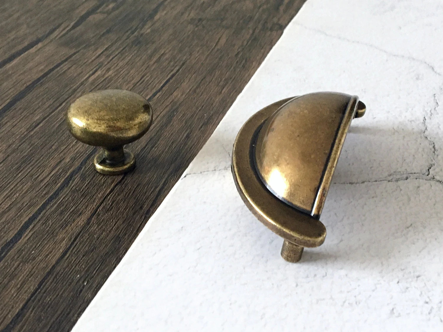 2.75 IN Cup Drawer Pulls Antique Brass 2-3/4 Inches 70 mm Lynns Hardware