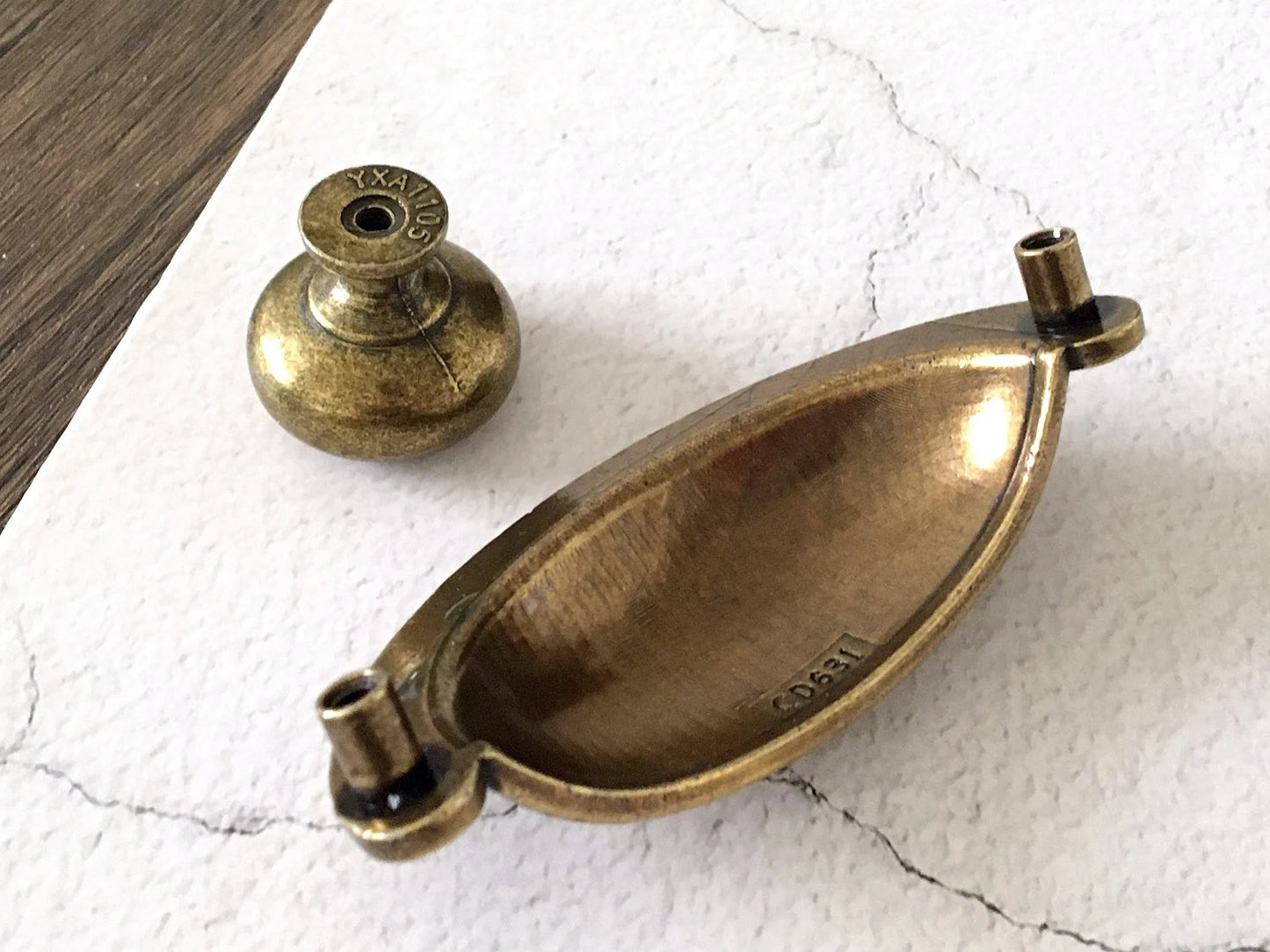 2.75 In Cup Drawer Pull Antique Brass 2-3/4 Inches 70 mm Center

