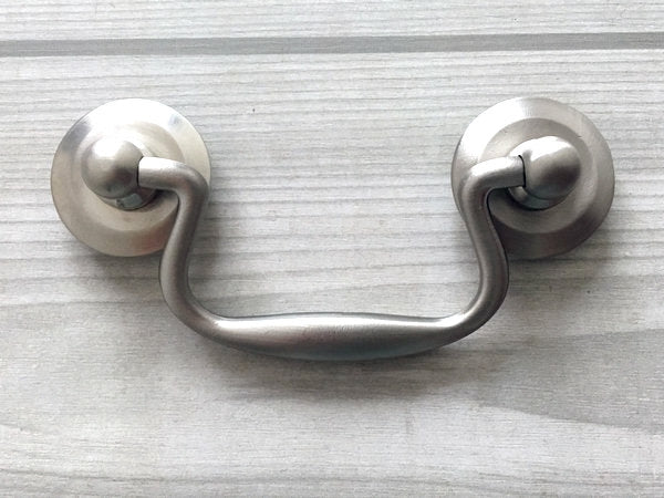 2-3/4 inches Bail Drawer Pulls Nickel 70 mm