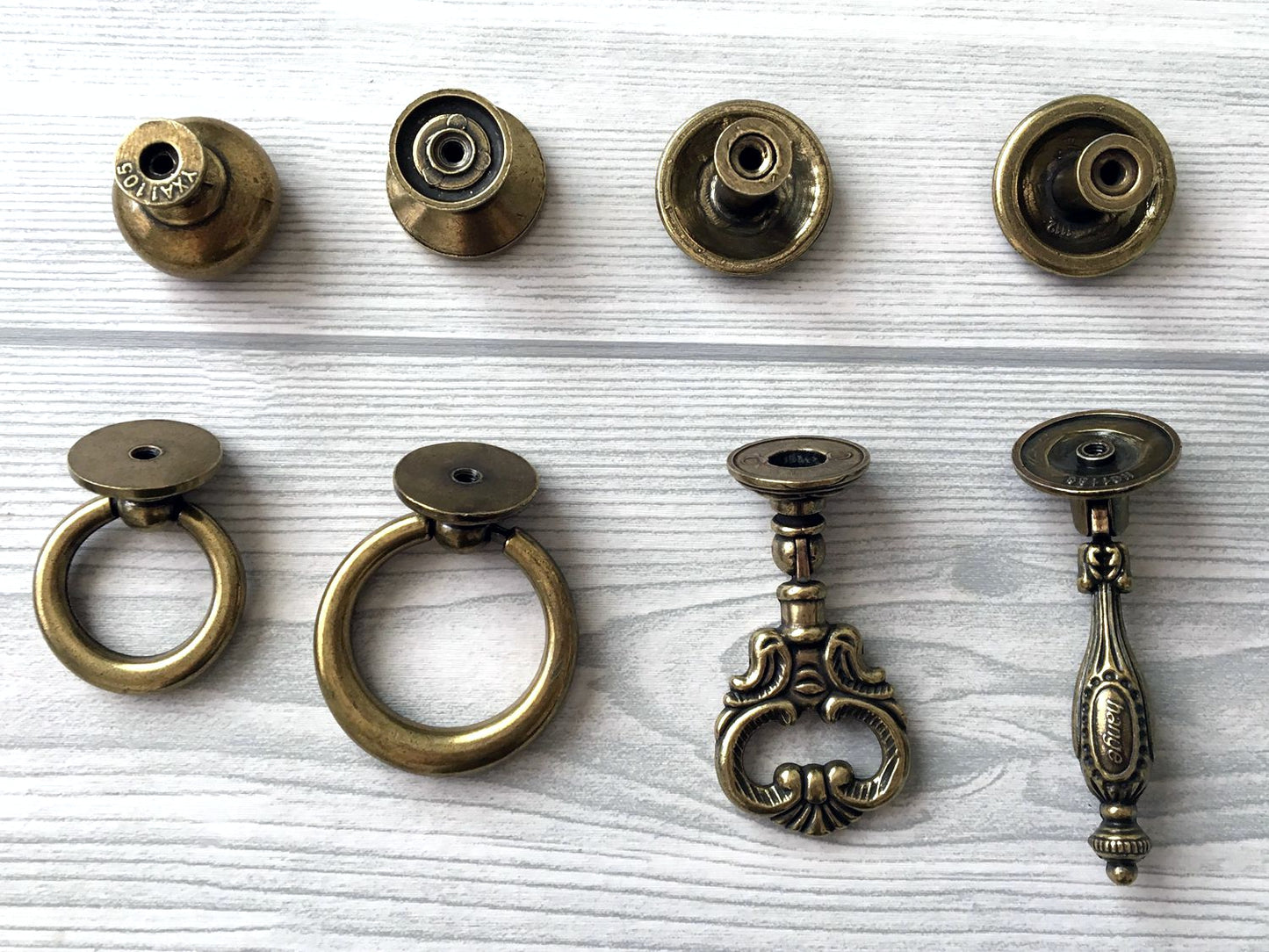 Antique Bronze Drawer Knob, Cabinet Door Pulls, Drop Ring Vintage Style Hardware