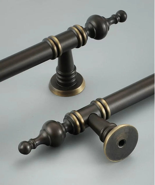 3.75" 5" 7.5" Brass Cabinet Handles, Coffee Bronze, European Style Retro