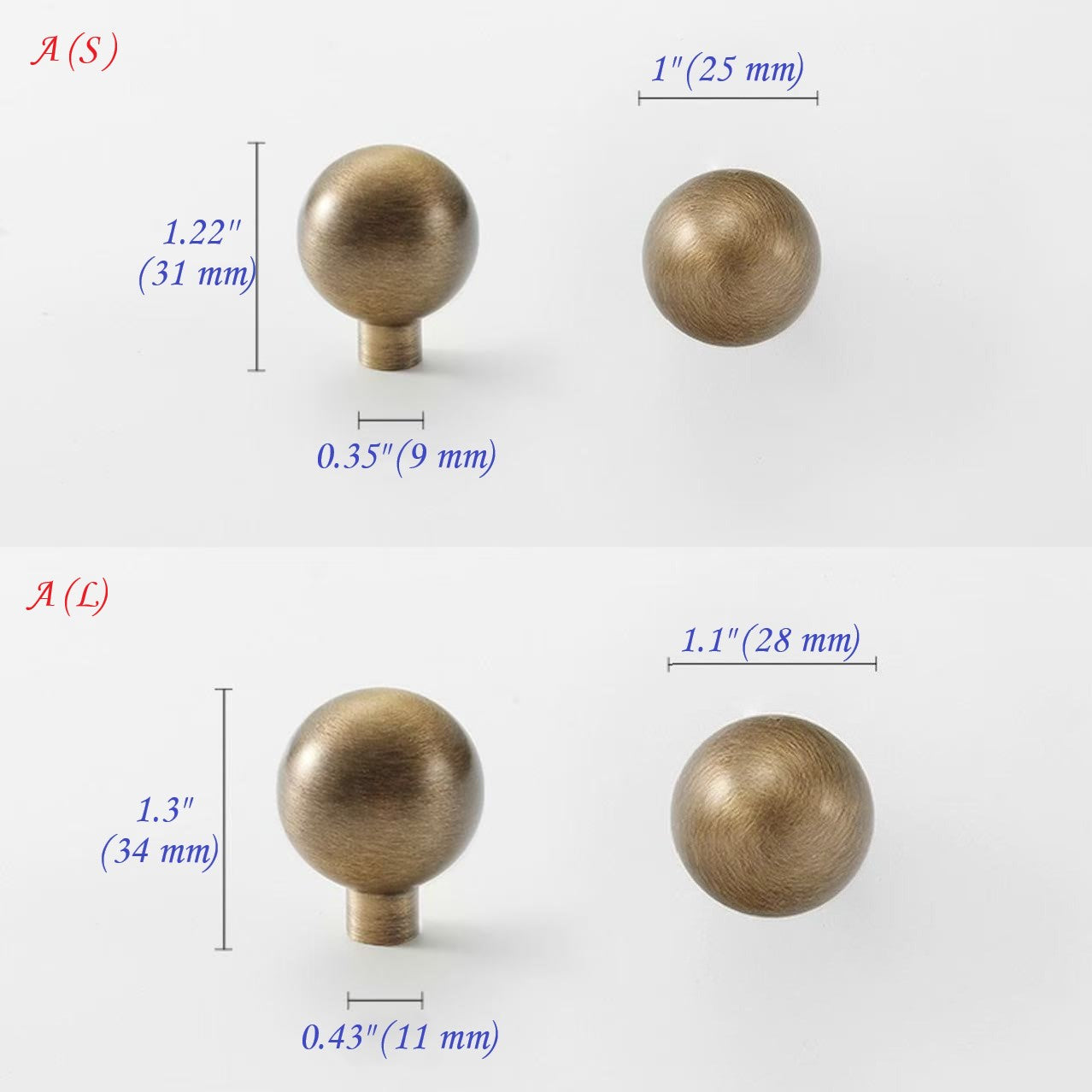 Verschiedene Messingknöpfe in Antik-Bronze mit Rückplatten für Retro-Vintage-Dekor