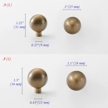Verschiedene Messingknöpfe in Antik-Bronze mit Rückplatten für Retro-Vintage-Dekor