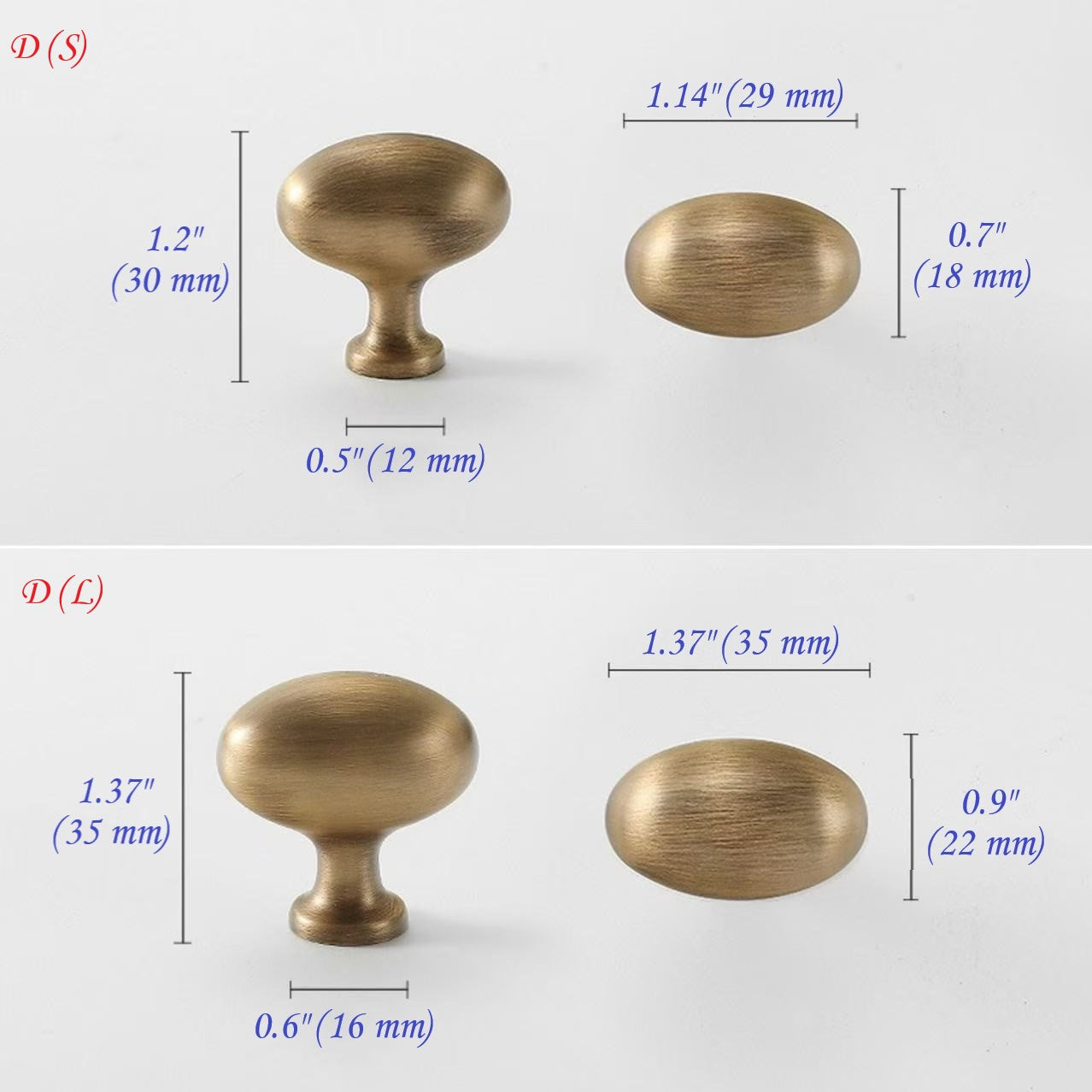 Verschiedene Messingknöpfe in Antik-Bronze mit Rückplatten für Retro-Vintage-Dekor