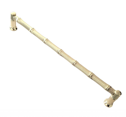 3.75" 5" 7.5"Bamboo Kitchen Cabinet Handles, Zinc Alloy, Polished Gold