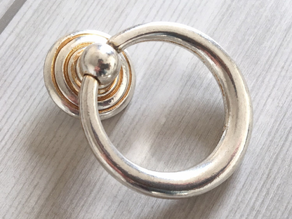 3.5" 4.25" Antique Silver Swing Bail Handle & Drop Ring Pull