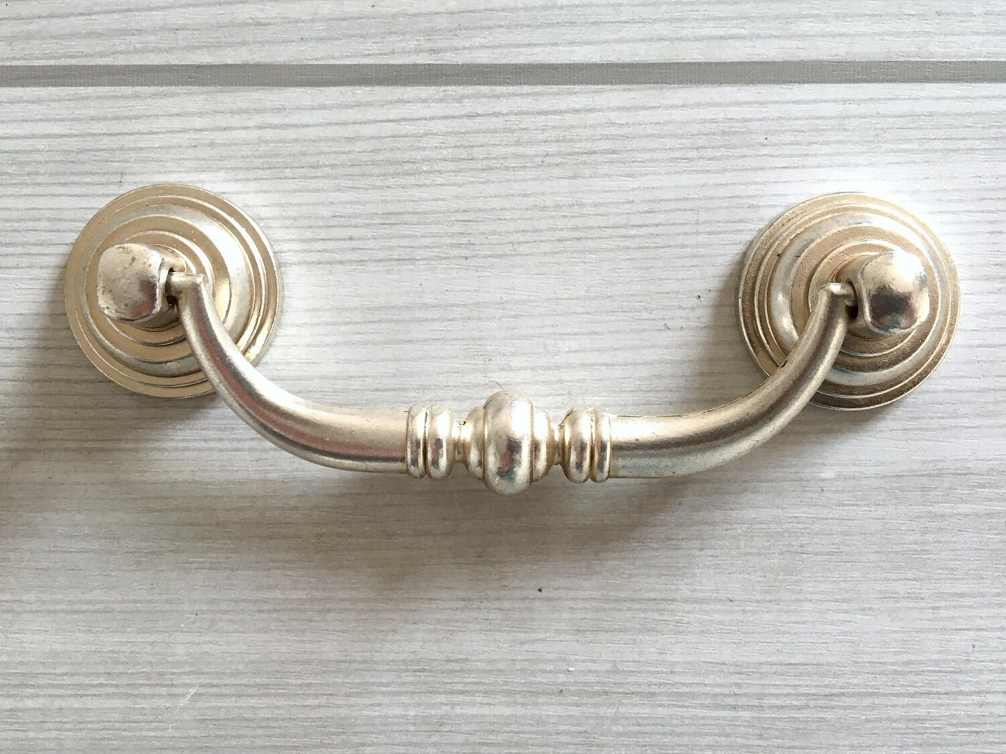 3.5" 4.25" Antique Silver Swing Bail Handle & Drop Ring Pull