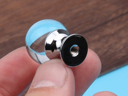 Small Clear Glass Cabinet Pull - 3/4 In Diameter