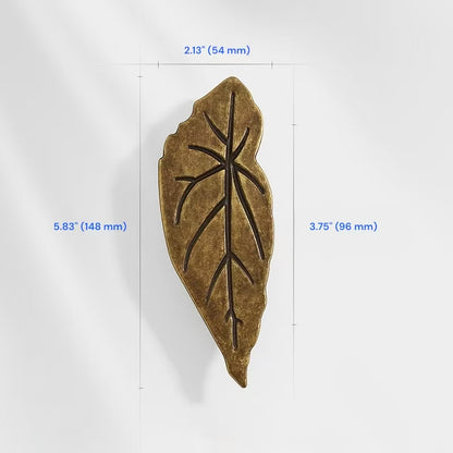 2.5" 3.75" Leaf Cabinet Drawer Pulls, Decorative Hardware