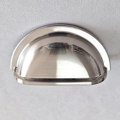 3" 3.5" 6" Nickel Cabinet Bar Handle & Cup Drawer Pull - LynnsHardware