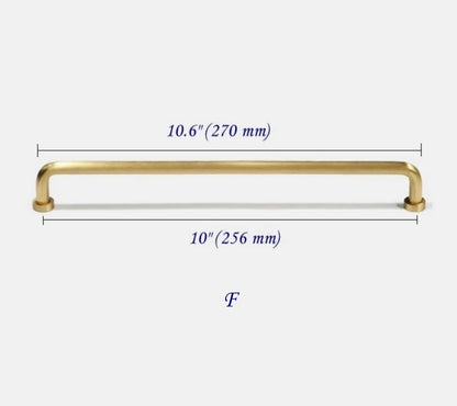 Brushed Brass D Cabinet Pulls, Kitchen Hardware