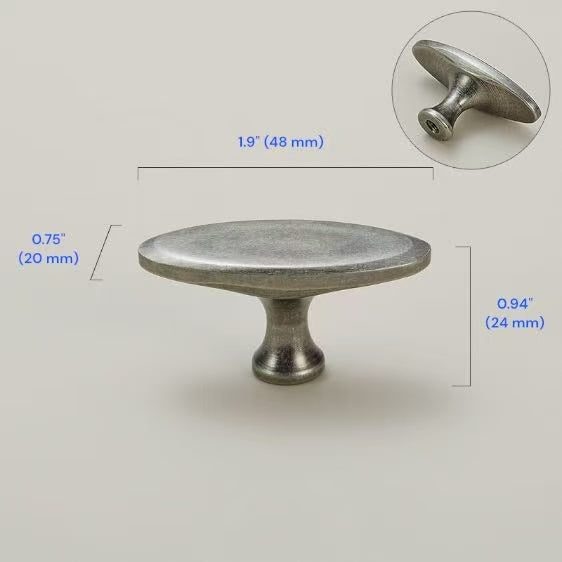 Antique Pewter Brass Cabinet Handles 76 96 128 160 mm, Drawer Knob, Rustic Kitchen Cup Pull