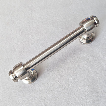 3" 3.5" 6" Nickel Cabinet Bar Handle & Cup Drawer Pull - LynnsHardware