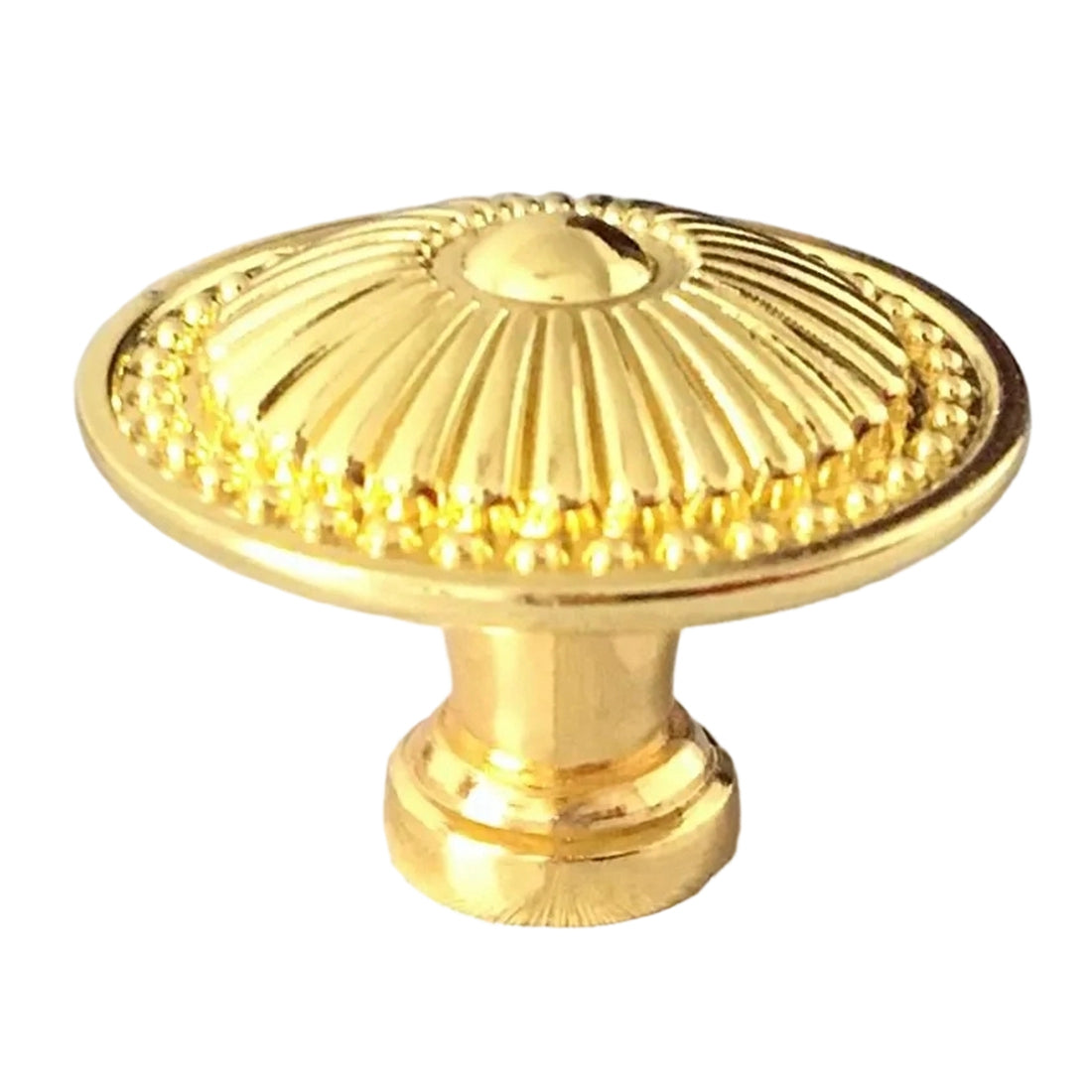 2.5" 3.75" Ornate Polished Gold Leafy Drawer Pull - French Provincial