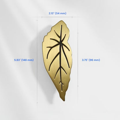 2.5" 3.75" Leaf Cabinet Drawer Pulls, Decorative Hardware
