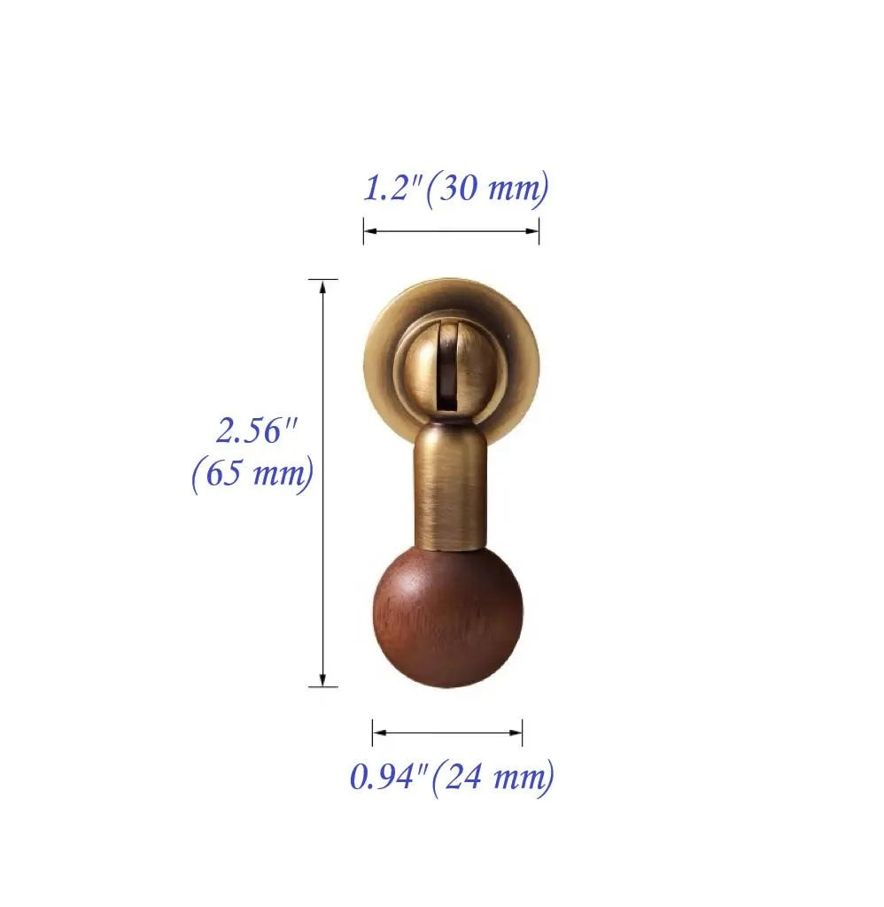 Walnut Solid Brass Pendant Drawer Pull, Drop Cabinet Knobs, Polished Chrome, Antique Bronze