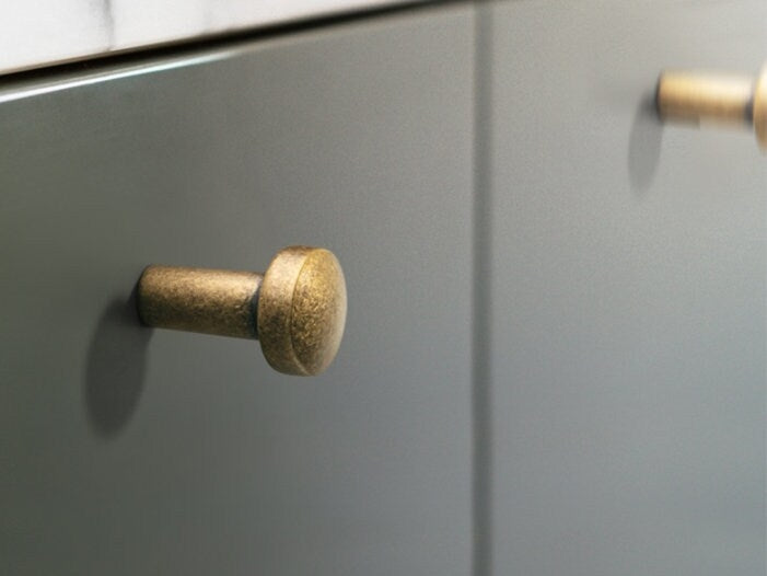 0.75" Dia Small Cabinet Knob, Tiny Drawer Pull - 6 Finishes