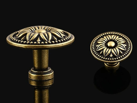Vintage Style Dresser Drawer Pulls, Antique Bronze, Georgian Cabinet Hardware