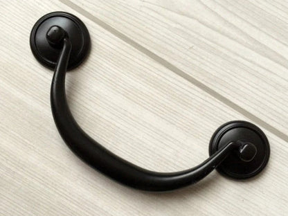 4.25" Drawer Pull Bail Drop Handles, Antique Bronze, Black, 4 1/4" Center-to-Center