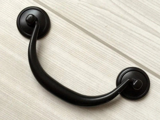 4.25" Drawer Pull Bail Drop Handles, Antique Bronze, Black, 4 1/4" Center-to-Center