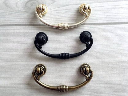 2.5" Drop Bail Drawer Pulls 2-1/2 Inch 64 mm Centers Bronze Black