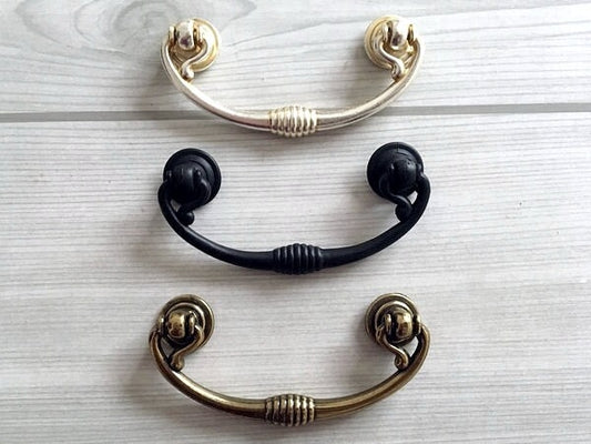 2.5" Drop Bail Drawer Pulls 2-1/2 Inch 64 mm Centers Bronze Black