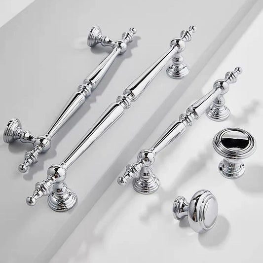 Polished Chrome Brass Cabinet Bar Pulls European Style Modern Shiny