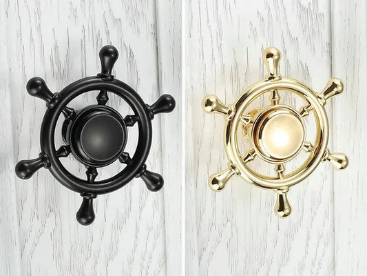 Rudder Knobs, Nautical Drawer Pulls, Kitchen Cabinet Hardware, Black Gold Antique Bronze Chrome Silver