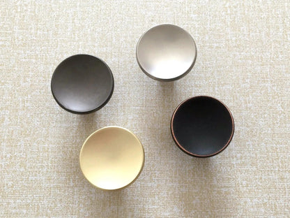 Concave Cabinet Knobs, Gold Circle Drawer Pulls, Black Copper Gray Nickel Gold