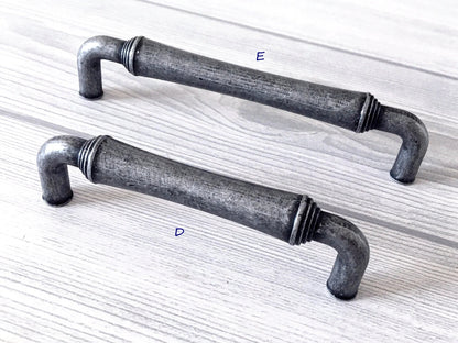 Antique Pewter Drawer Pulls Cabinet Handles