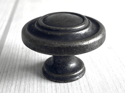 Farmhouse Cabinet Handle & Cup Drawer Pull - Dark Antique Bronze