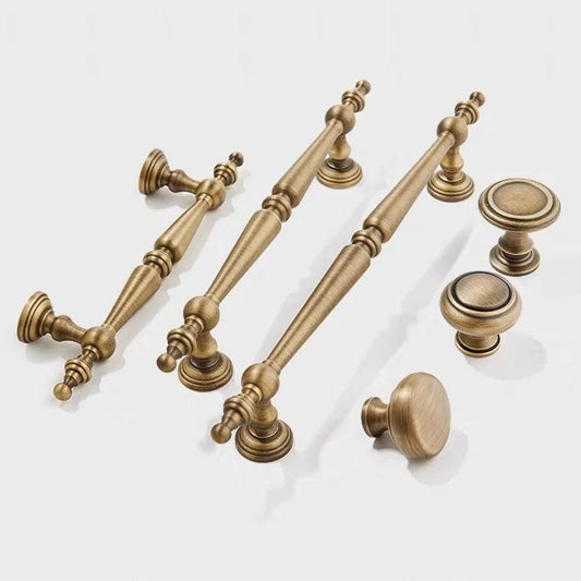 Brass Cabinet Pull Handles, Antique Bronze, Modern Mid Century Kitchen Hardware