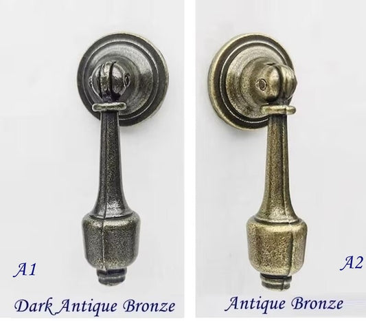 Vintage Style Drop Ring Drawer Pull Antique Bronze