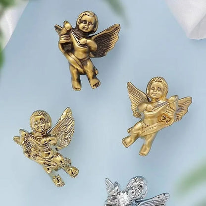 Angel Cupid Design Cabinet Knobs, Solid Brass, Gold, Silver and Bronze