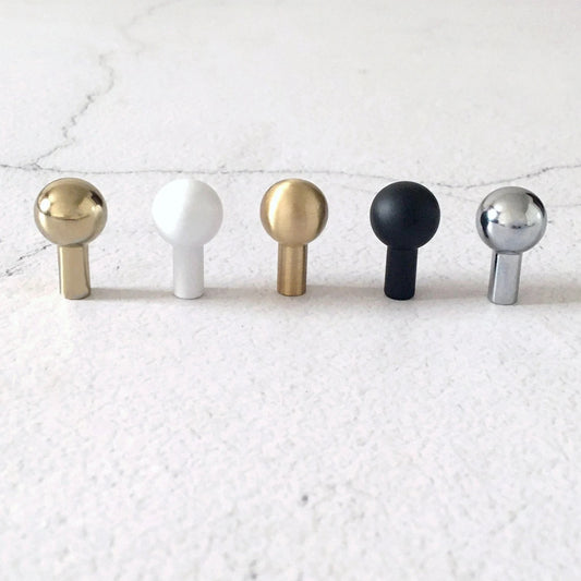 1/2" Dia Small Brass Knob | Tiny Drawer Pulls | Mini Jewelry Box Knobs