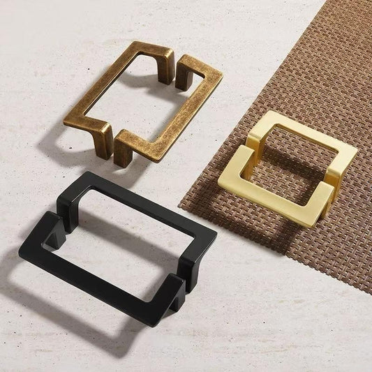2.5" 3.75" U Turn Drawer Pull Handles, Antique Bronze, Brushed Gold, Matte Black