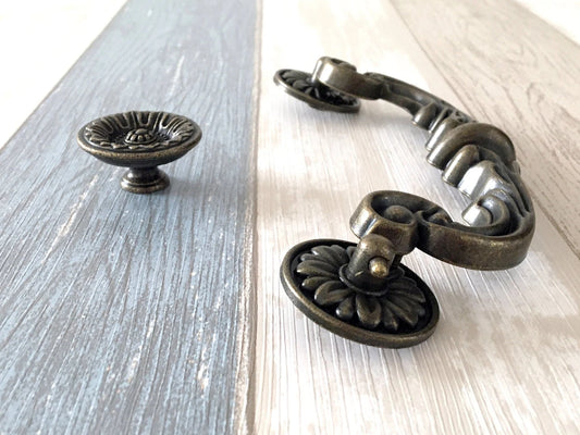 6" Vintage Style Bail Drawer Pull Handle Antique Bronze Drop