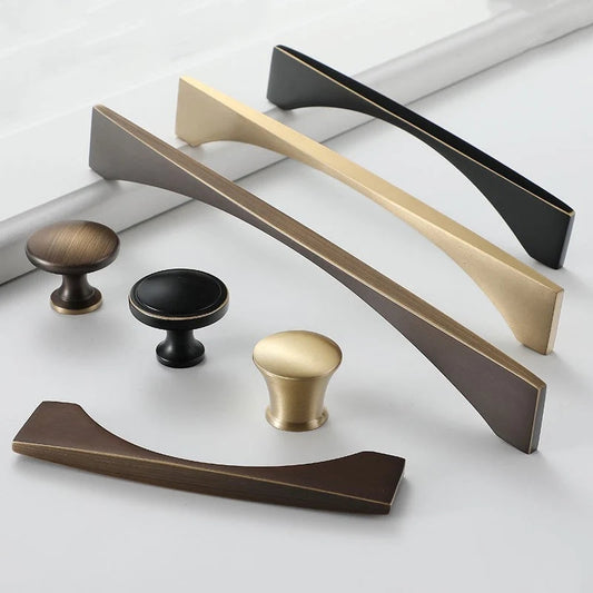 Brass Cabinet Handles, Black Gold Coffee Bronze, Drawer Pulls | Kitchen Hardware